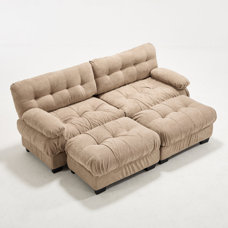 Canapé modulaire modulaire Cloud Couch, Marron clair