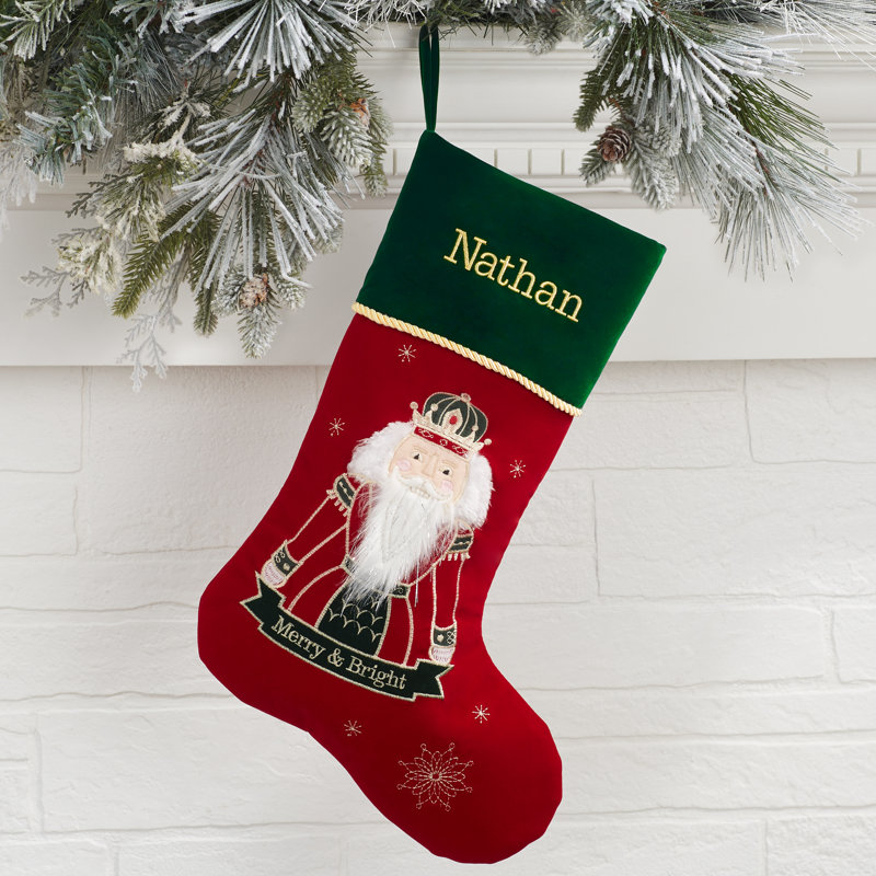 Traditional Christmas Nutcracker Personalized Christmas Stocking, Yes