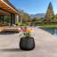 Petit pot à fleurs / pot rond en béton avec trous de drainage-739063347-739063342