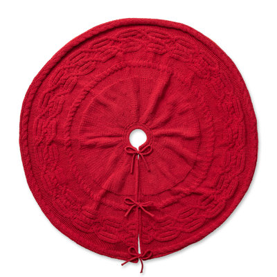 Red Knit Tree Skirt