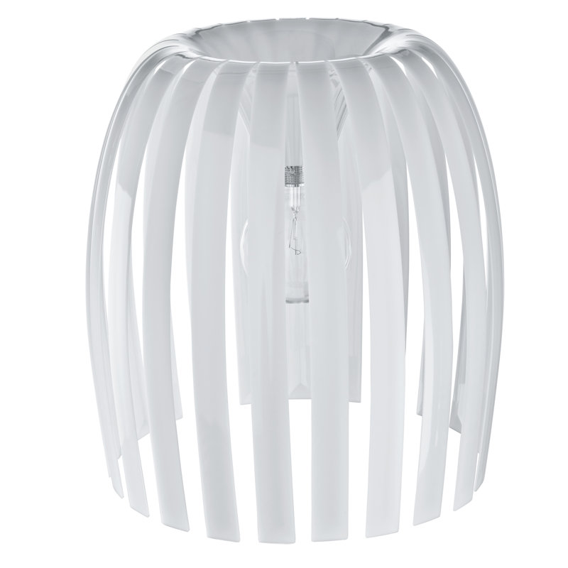 Josephine 48cm H Plastic Oval Pendant Shade ( Screw On ), White