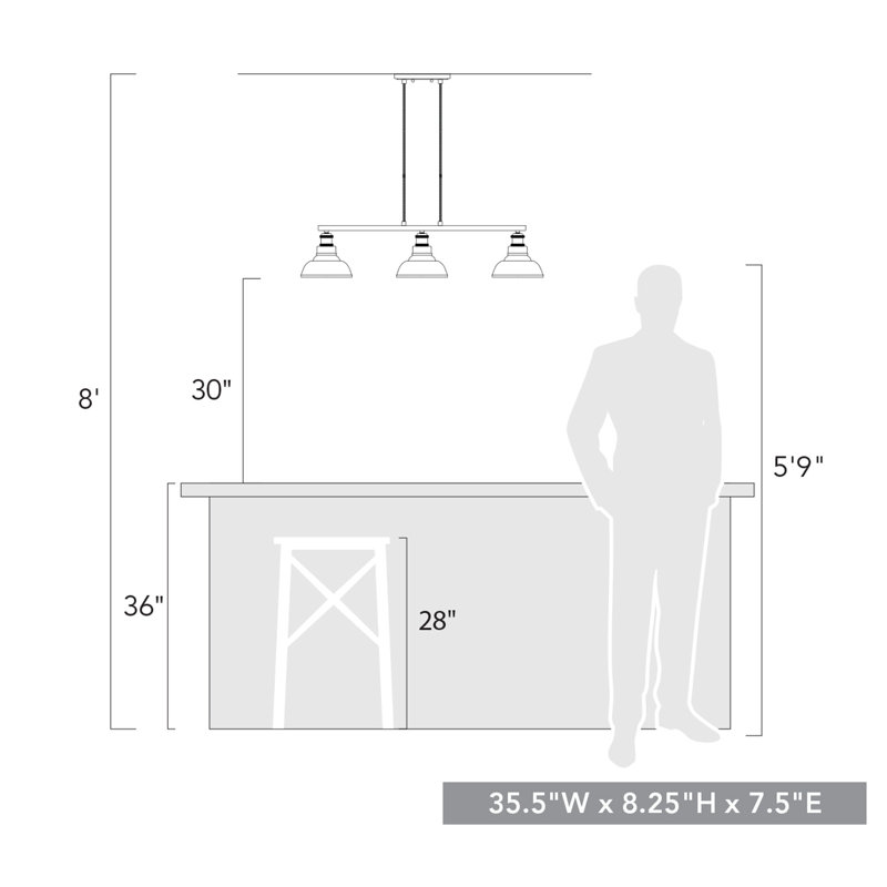 Searcy 3 - Light Pendant, Matte Black
