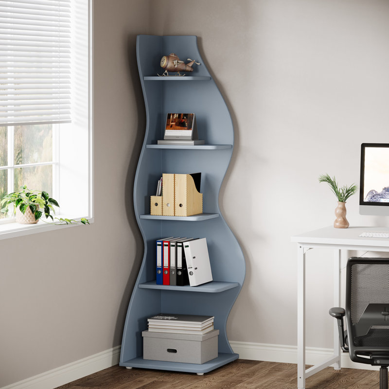 Arhab Corner Bookcase, Blue
