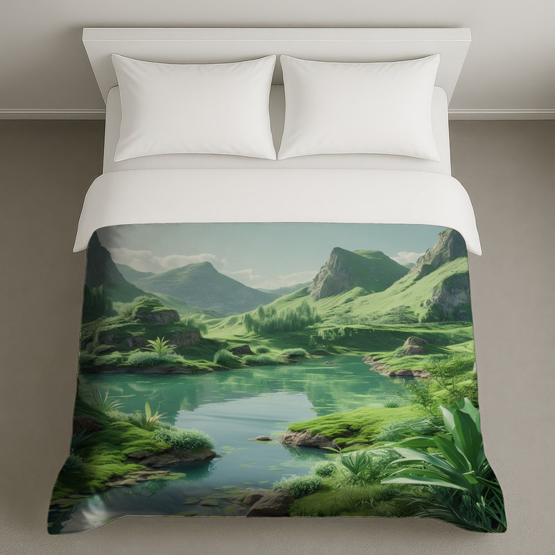 Housses de couette Lush Green Valley, Lit simple