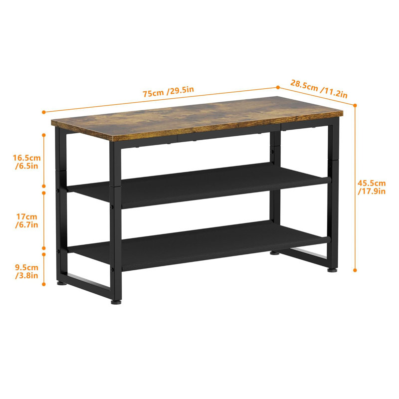 12 Pair Shoe Storage Bench