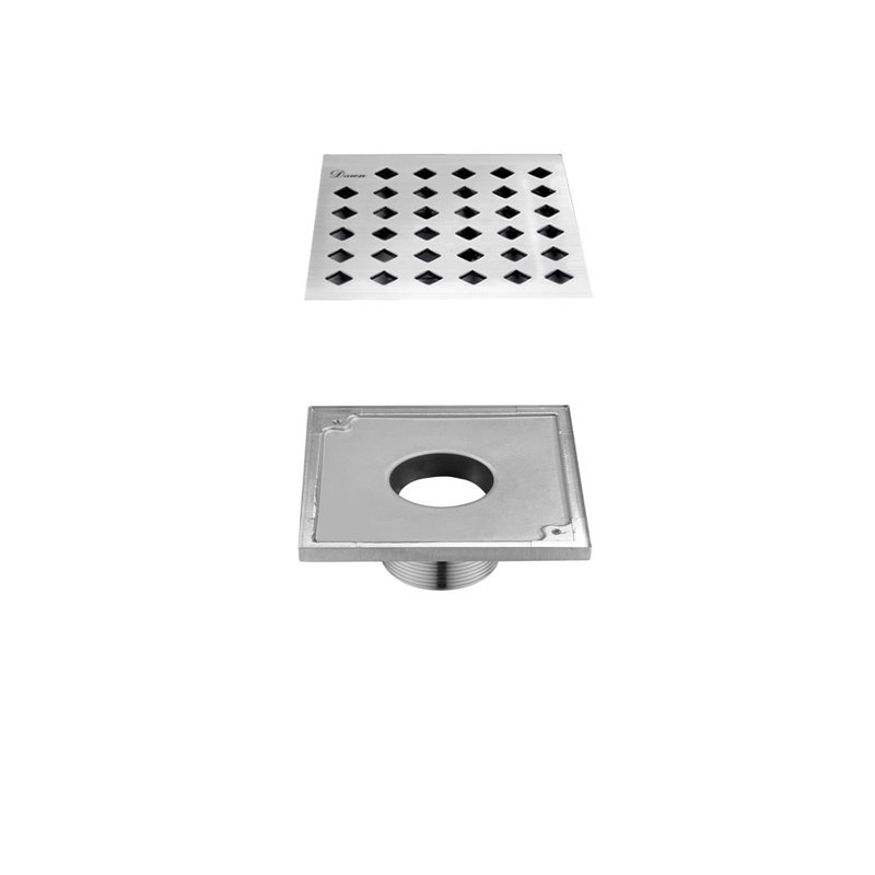 Mississippi River Series Stainless Steel Square Linear Floor Shower Drain