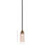 Suspension Ahern Mini, fini noir mat et laiton, 12,7 cm (L) x 24,8 cm (H), verre ambré dégradé-1926115218-1926115231