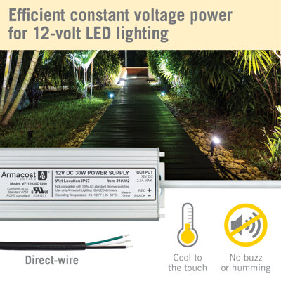Standard Indoor/Outdoor LED Driver 12V DC, 30W