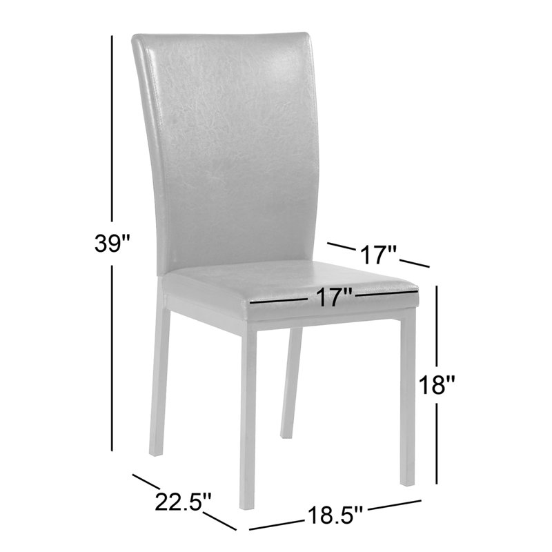 Mccay 18'' H Faux Leather Upholstered Parsons Chair