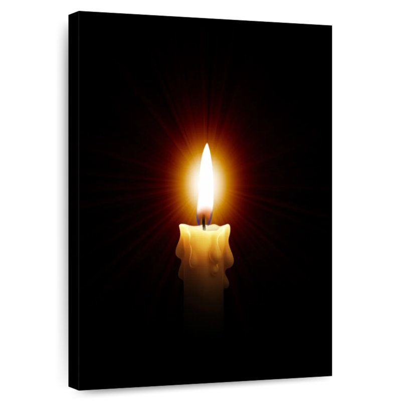 Burning Candle, 36" H x 24" W