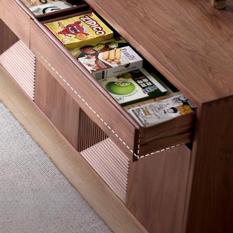 Black walnut solid wood simple style sideboard