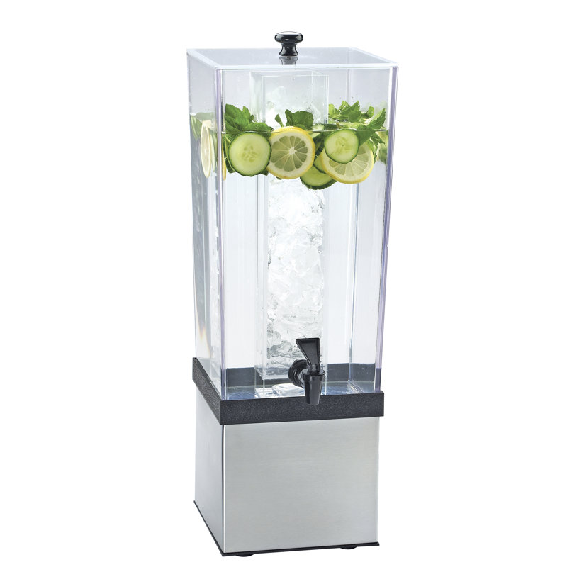 Distributeur de boissons 3 gallons Econo avec base en acier inoxydable et chambre à glace