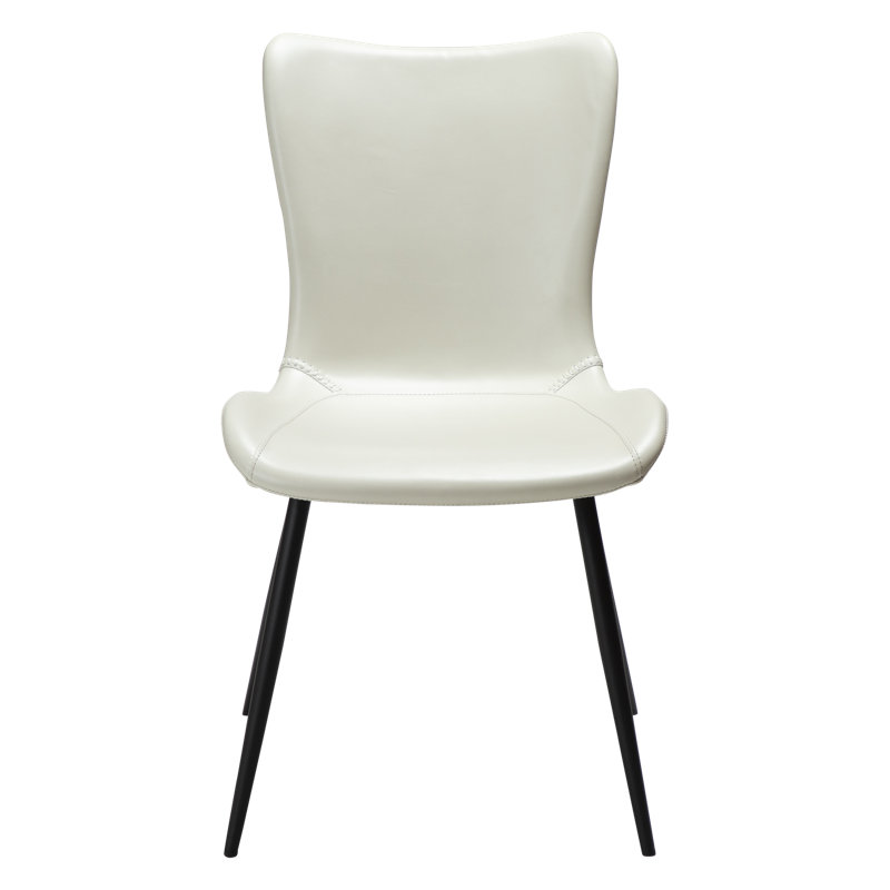 47cm H Polyester Blend Upholstered Side Chair, Black, White