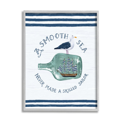 " Ship In Bottle Seagull "