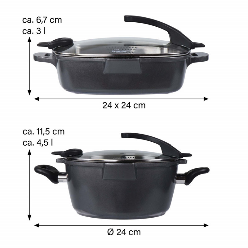 4 - Piece Non-Stick Aluminum Cookware Set