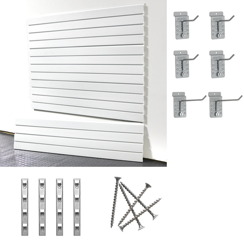 Slatwall Medium Standard Duty Starter System, Brite White