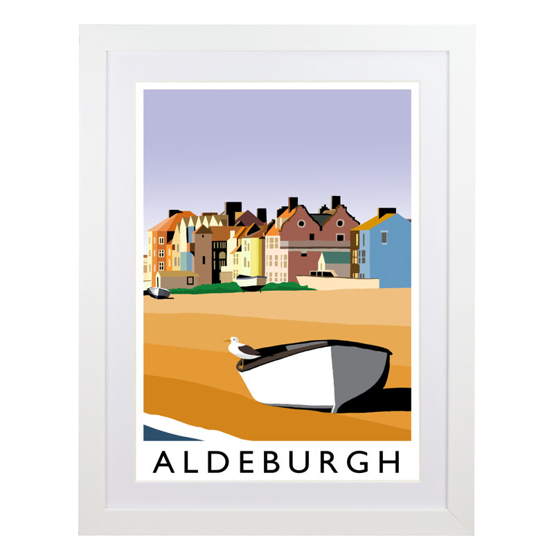 Aldeburgh by Richard O'Neil - Print, Black Wood Frame, 54 cm H x 44 cm W x 2.2 cm D