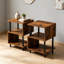 Petite table d'appoint avec tablettes en bois à 3 niveaux, table de bout robuste en métal pour le salon ou la chambre à coucher, capacité de 44 lb par tablette, assemblage facile-129577937