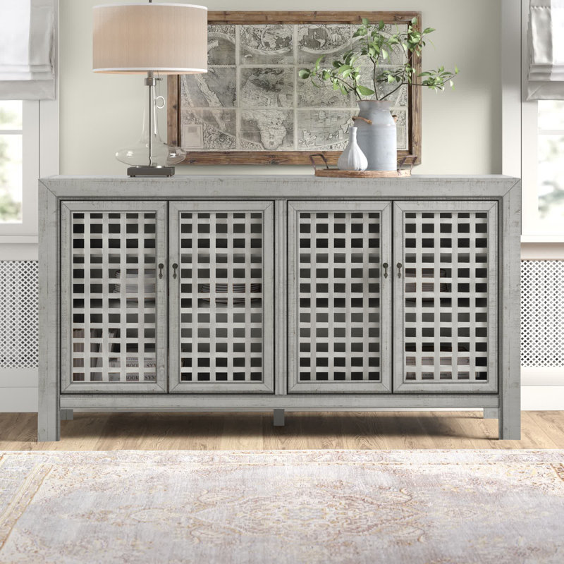 Avionce 70'' Solid Wood Sideboard, Powdered Gray