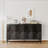 Accent Black Lacquered 4 Door Wooden Cabinet