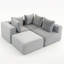Canapé compressé: Canapé cube gris