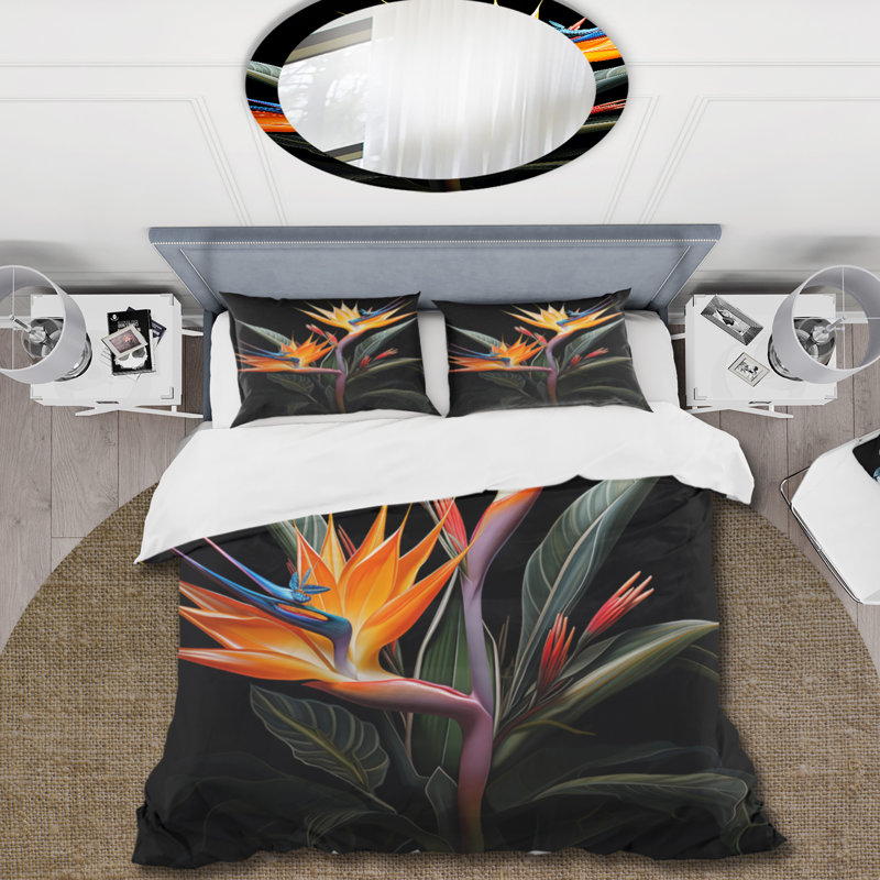 Ensemble de housse de couette en microfibre / polyester Birds Of Paradise Paradise II
