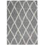 Tapis à poil long gris à motif géométrique personnalisé Aaleigha-273375372