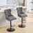 Modern Pu Leather Swivel , Adjustable Seat Height And Comfortable Back (black, 2 Bar Stools, 2-366795450