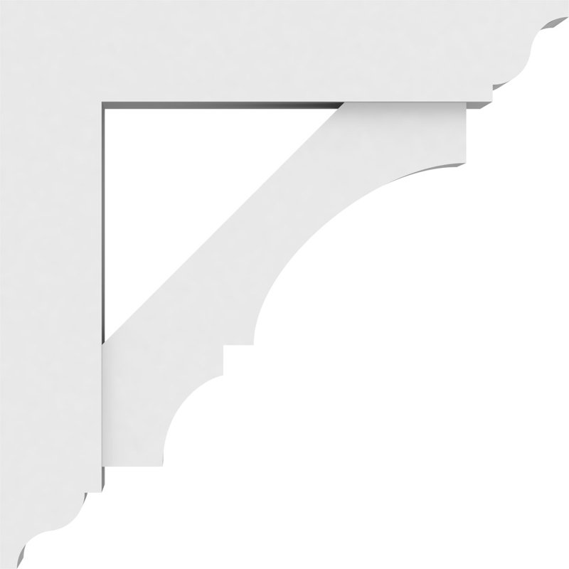 Support standard en PVC de qualité architecturale avec extrémités traditionnelles Balboa, H 14 po x l 3 po x P 14 po