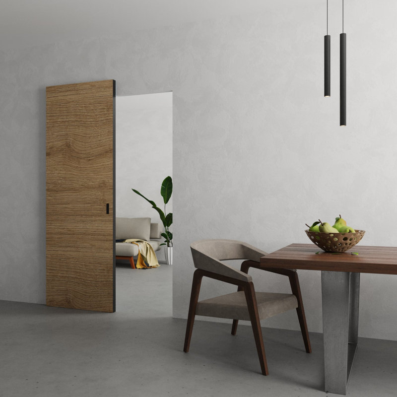 Grange cachée avec bords noirs | Planum 0010, Bois fendu, 24 po x 84 po