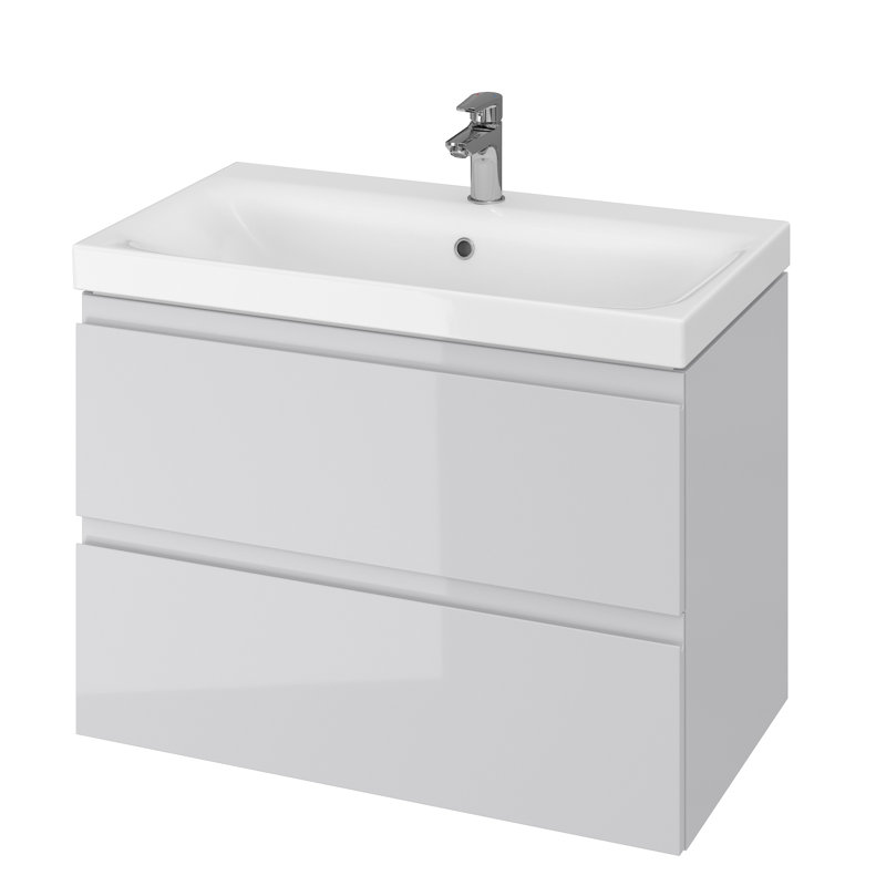 Moduo 79.5cm Single Bathroom Vanity Base Only, Grey