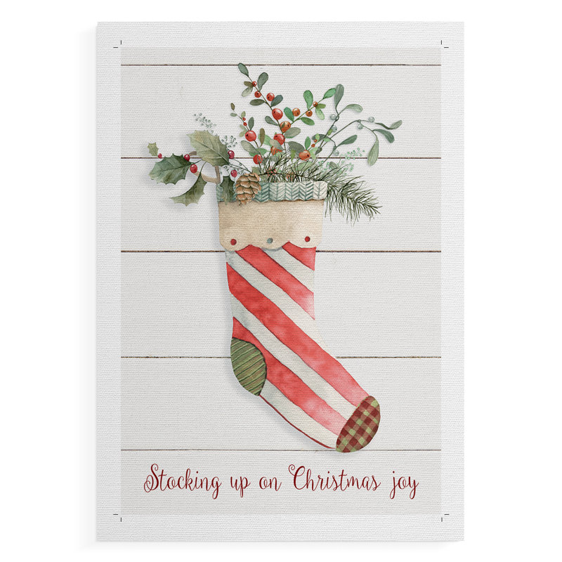 Comfy Cozy Stocking II - Impression sur toile seulement - NON CADRE, H 27 po x l 18 po