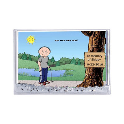 Personalized Dog Park - Male MINI Snow Globe Frame Gift