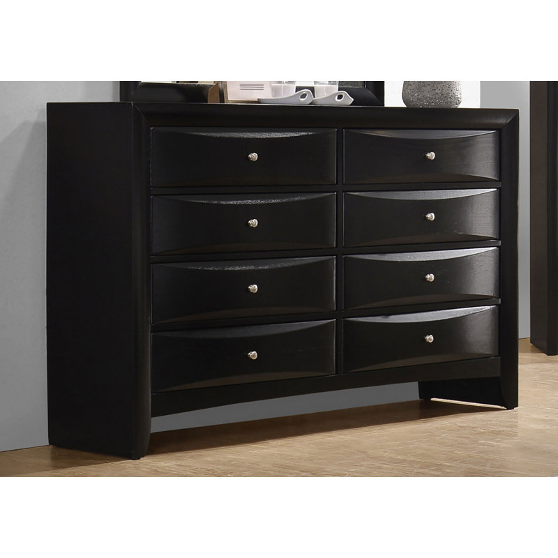 Kim 8-drawer Dresser Black