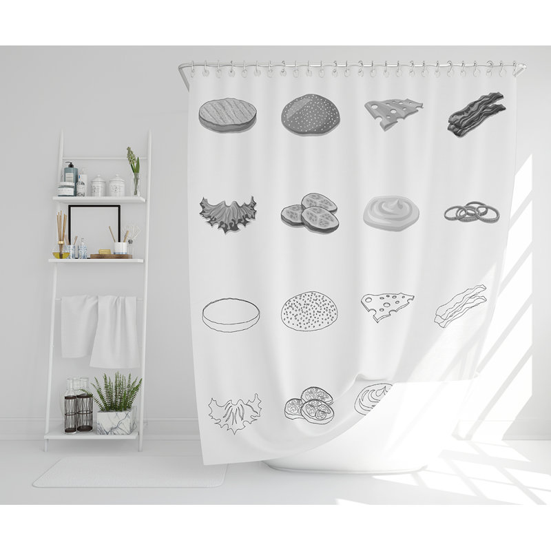 Ellamae 13 Piece Polyester Shower Curtain Set