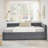 Upholstered Tufted Bed With Two Drawers,Comfortable Backrest And Armrests-799449027