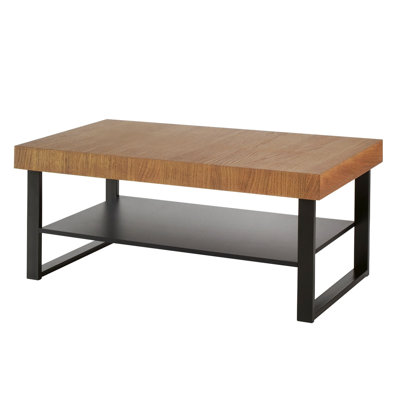 Laimondo Manufactured Wood + Natural Oak Veneer Coffee Table with Storage