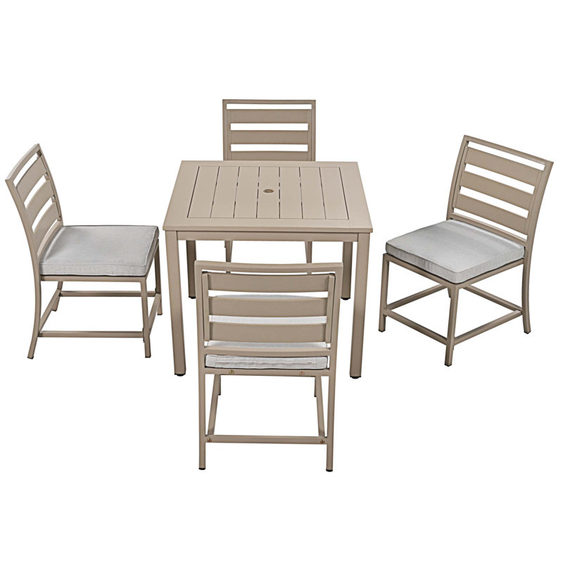 Ensemble repas d'extérieur carré L 35,4 po Aydelis, Gris brun