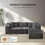 Canapé modulaire modulaire Cloud, canapé modulaire de 106 po, canapé-lit surdimensionné avec siège profond-1781318604