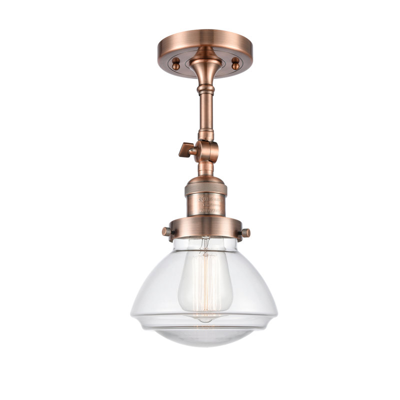 Chesterville Armed Sconce, 60 Watt Vintage Incandescent Bulb, Clear, Antique Copper