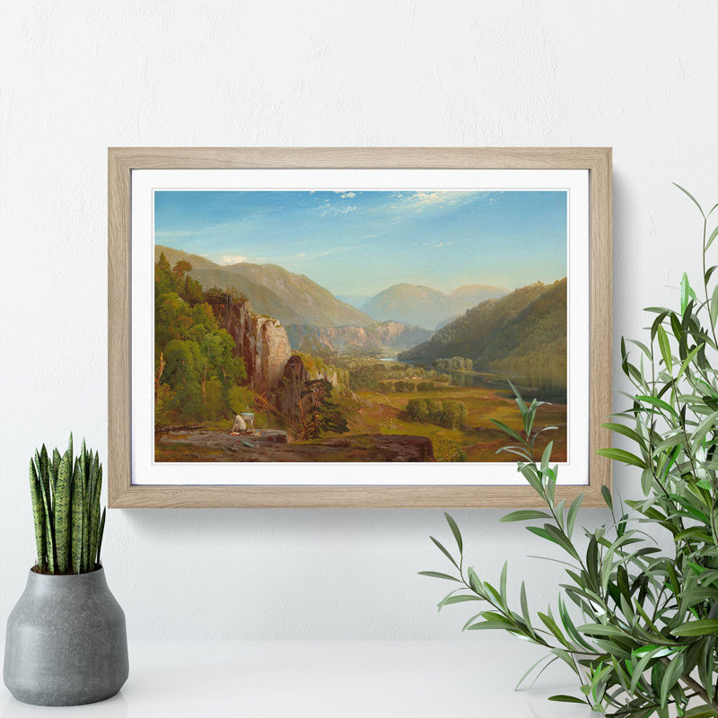The Juniata by Thomas Moran - Picture Frame Painting, Oak, 36cm H x 48cm W x 2cm D