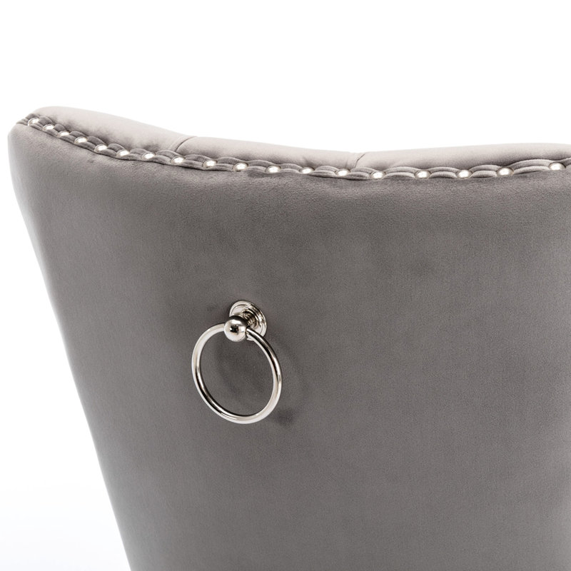Chaise de salle à manger Modern, Gris, Argent argent
