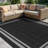 Border Black/Ivory Easy-Care Jute-Style Indoor/Outdoor Flat Woven Area Rug-1883060162-1883060191