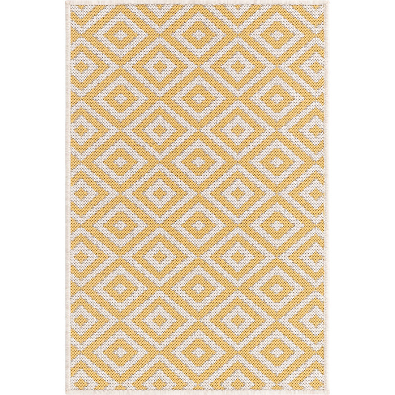 Outdoor Destiny Area Rug Gold Color, Rectangle 2'2" x 3'