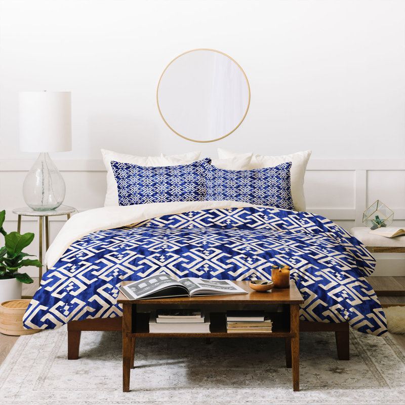 Ensemble de housse de couette Schatzi Justina Criss Cross, Housse de couette simple / simple TG et 1 taie dé