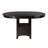 Dark Cherry Finish Counter Height 1pc Dining Table w Extension Leaf and Storage Base Traditional Design Dining Room Furniture