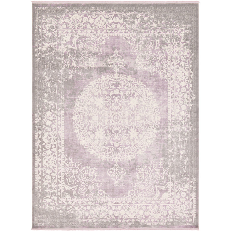 Tapis oriental Malynn, Rectangle 10 pi x 13 pi, Mauve / beige