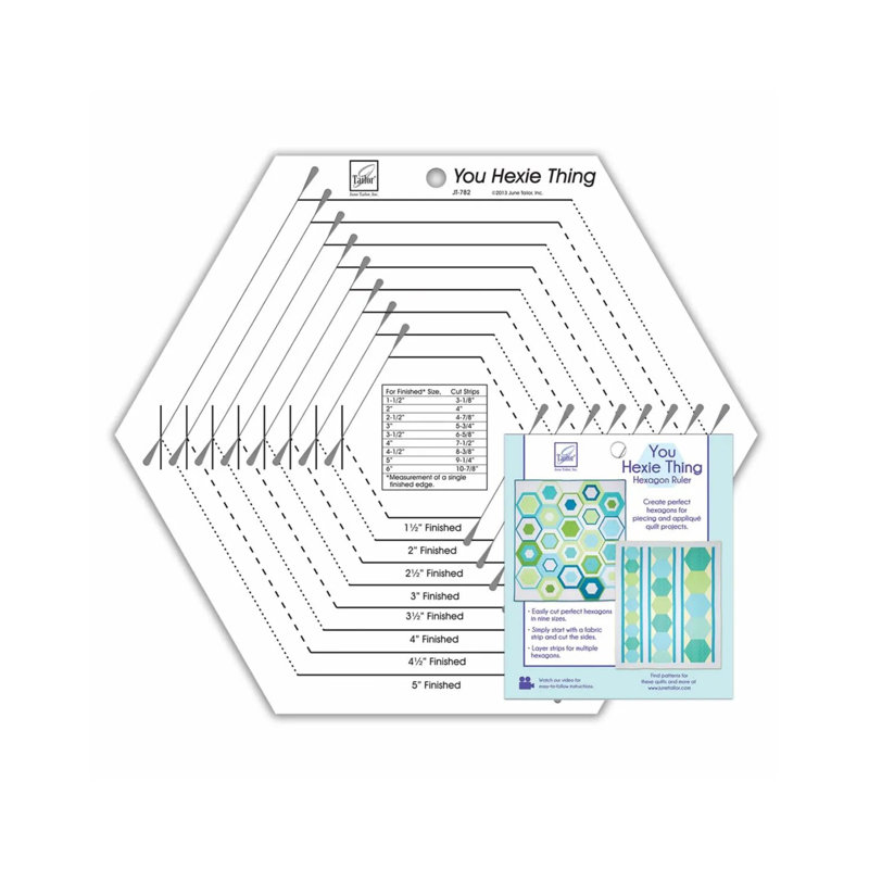 Règle hexagonale de June Tailor You Hexie Thing