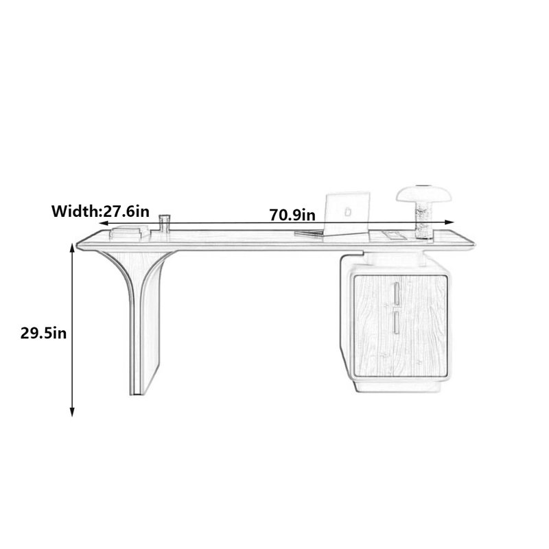 Hearne, H 29,5 po x l 70,9 po x P 27,6 po