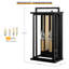 Droagh 2 - Light 15.3'' H Glass Outdoor Wall Lantern with Dusk to Dawn
